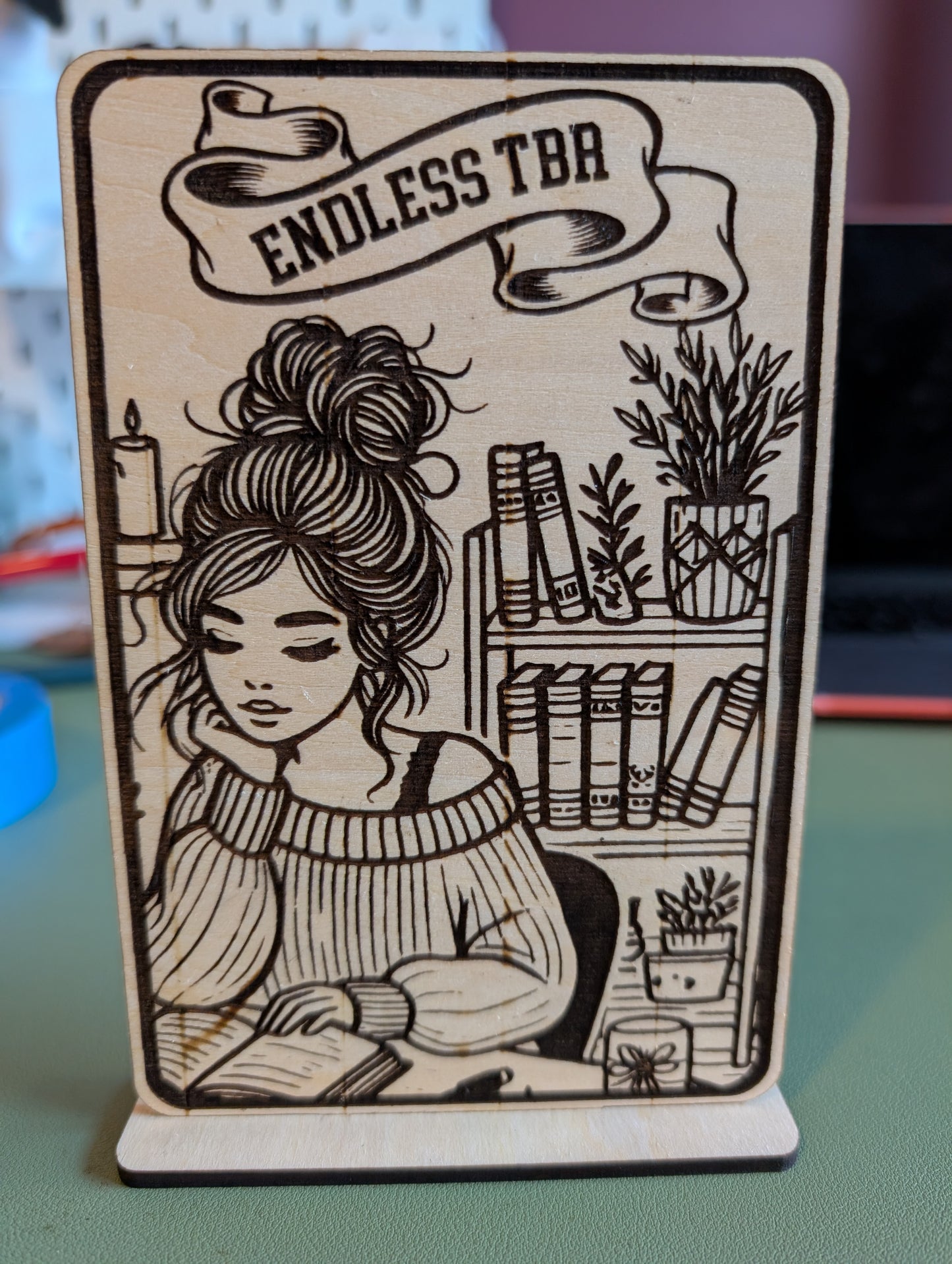 Endless TBR Wooden Bookish Sign