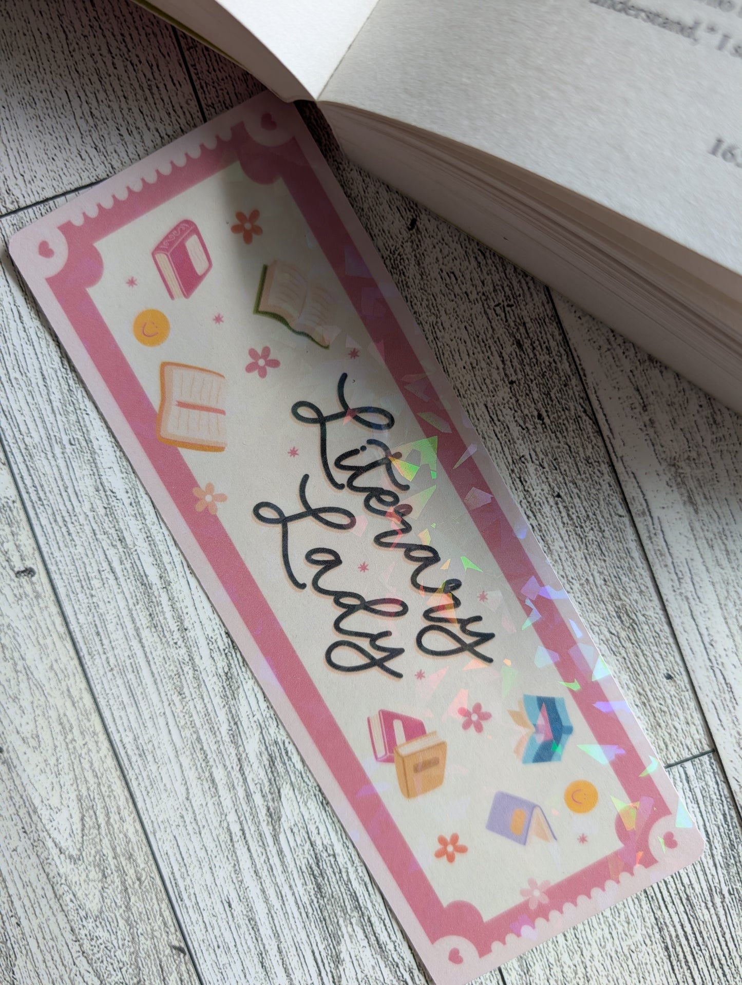 ✨ Literary Lady Bookmark – Pink Bookish Aesthetic