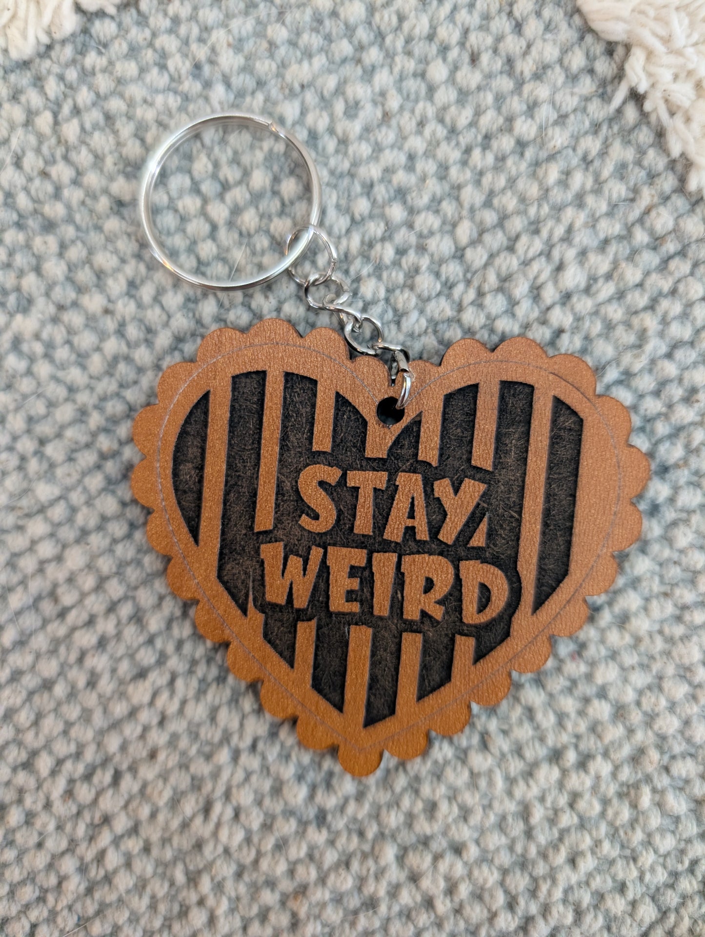 Stay Weird - Beetlejuice keychain