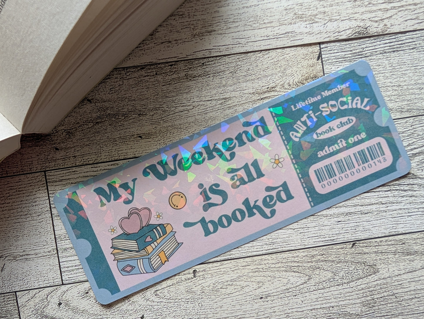 “Weekend Is Booked” Bookmark – Funny Book Lover Gift