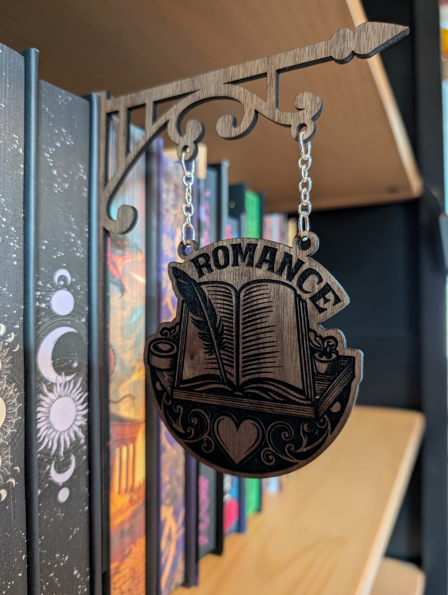 Genre Hanging Bookshelf Signs | Book Nook Decor