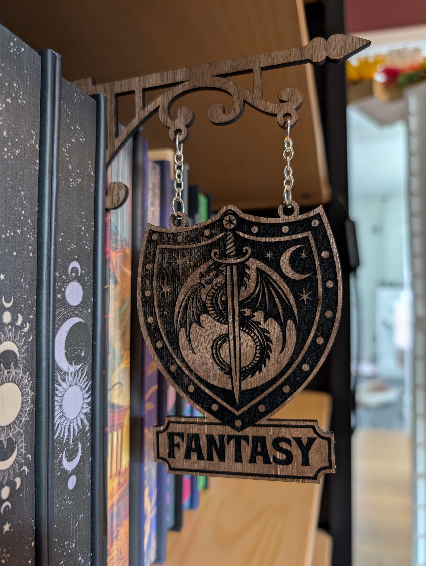 Genre Hanging Bookshelf Signs | Book Nook Decor