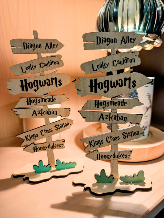 Wizard Directional Bookshelf Sign