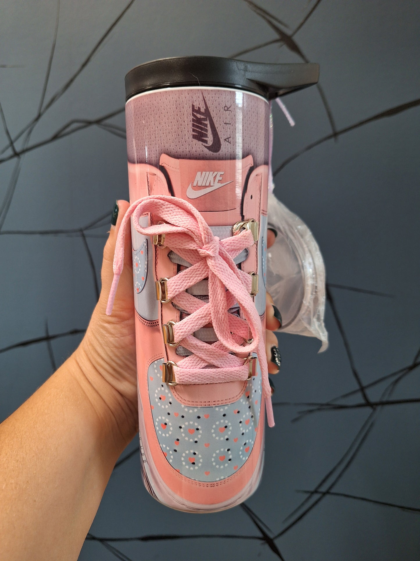 Sneaker Tumbler Cup – Nike-Inspired Shoe Drinkware with Real Laces