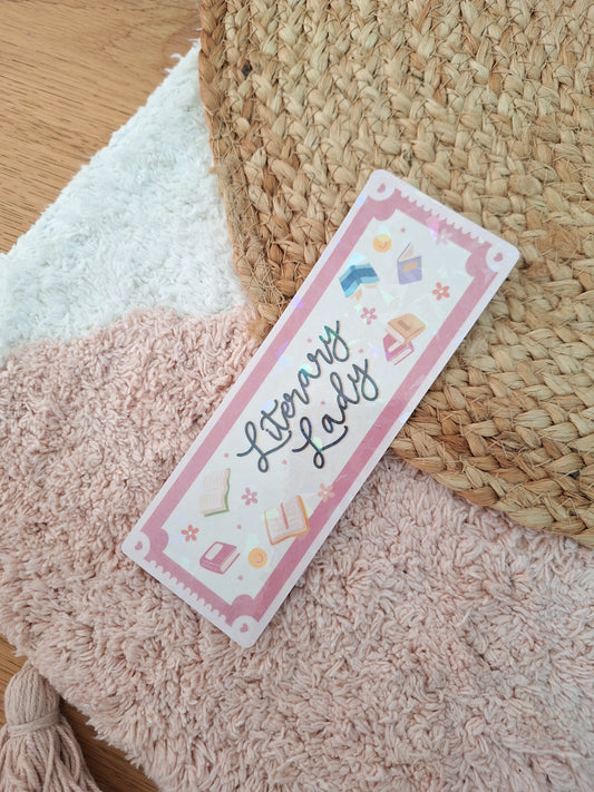 ✨ Literary Lady Bookmark – Pink Bookish Aesthetic