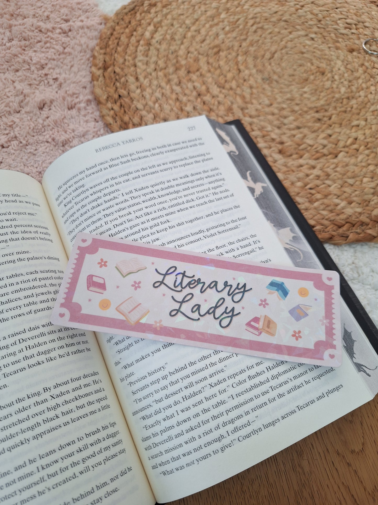 ✨ Literary Lady Bookmark – Pink Bookish Aesthetic