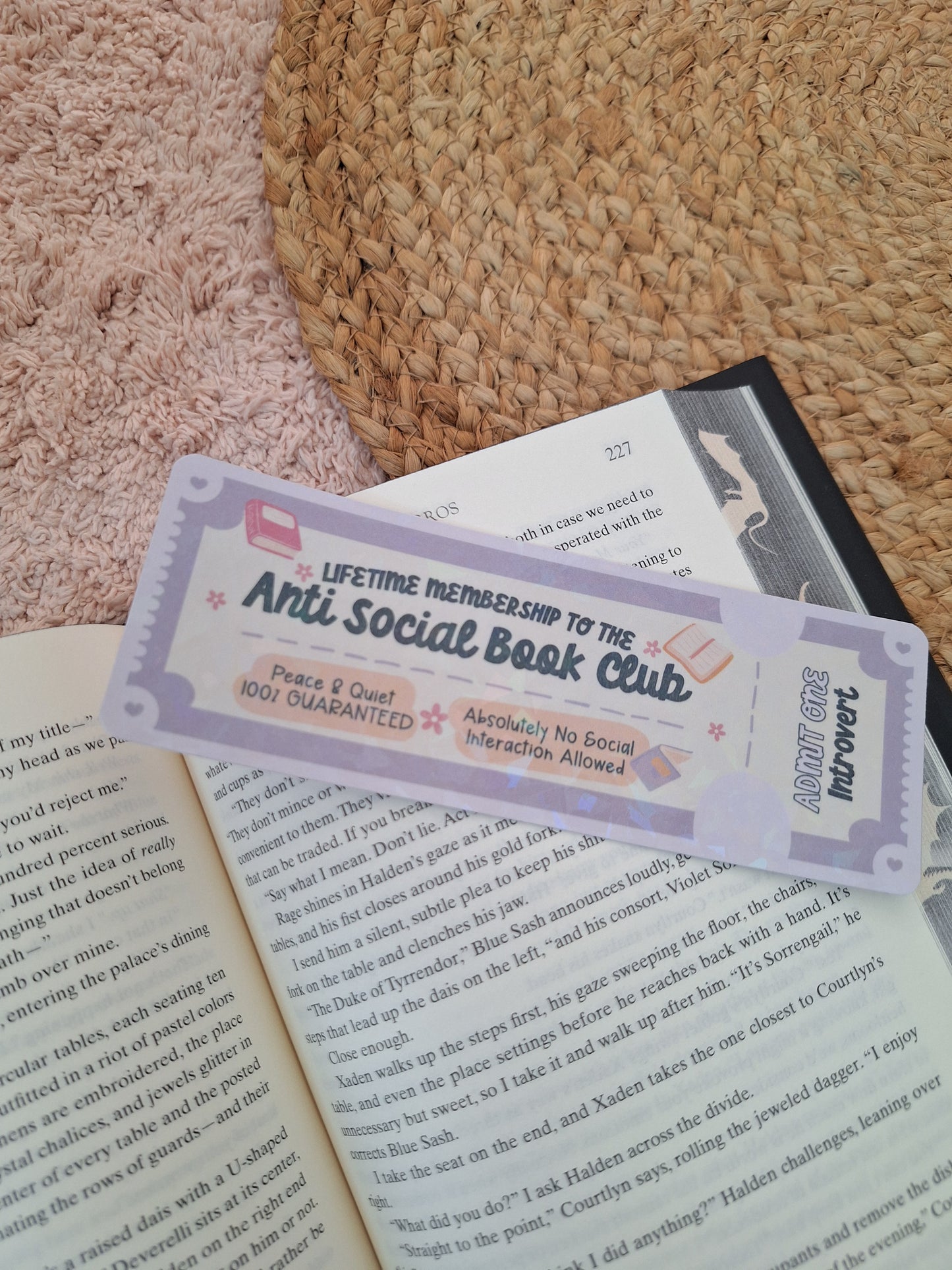 📚 Anti-Social Bookmark – Introvert & Book Lover Gift
