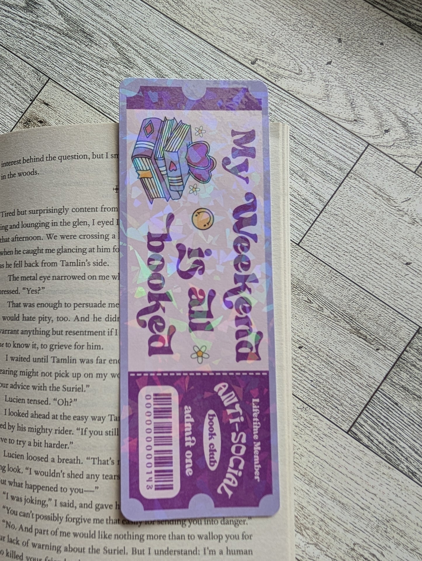 “Weekend Is Booked” Bookmark – Funny Book Lover Gift