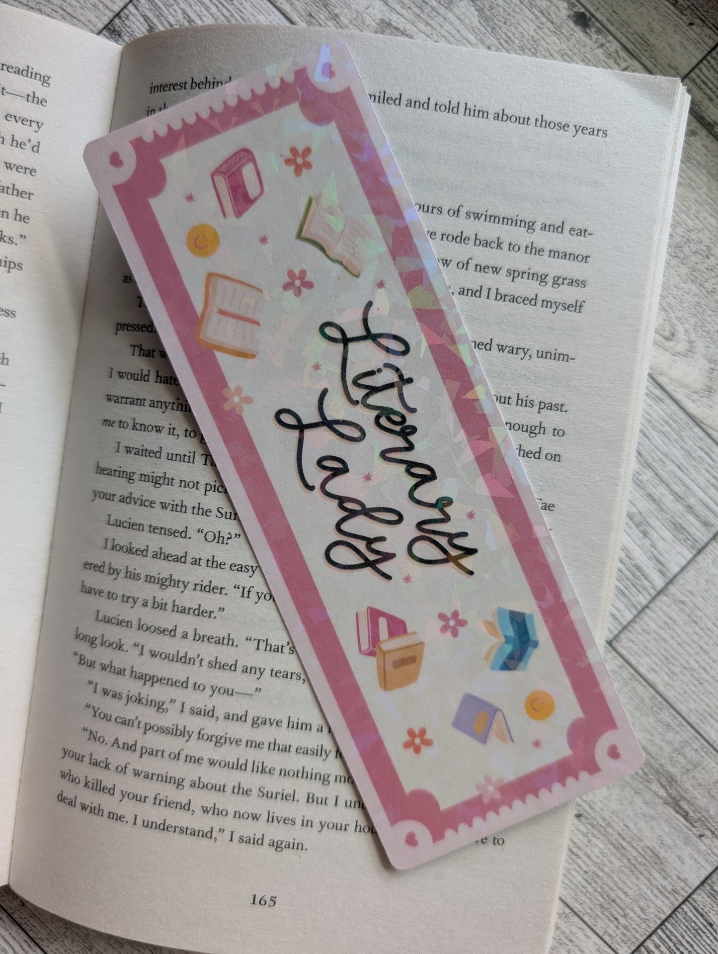 ✨ Literary Lady Bookmark – Pink Bookish Aesthetic