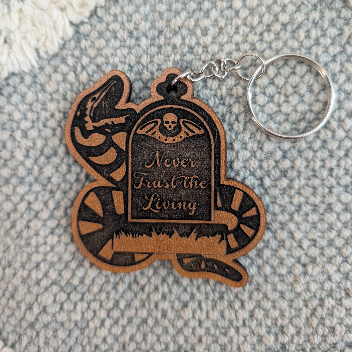 Trust The Living Snake - Beetlejuice keychain