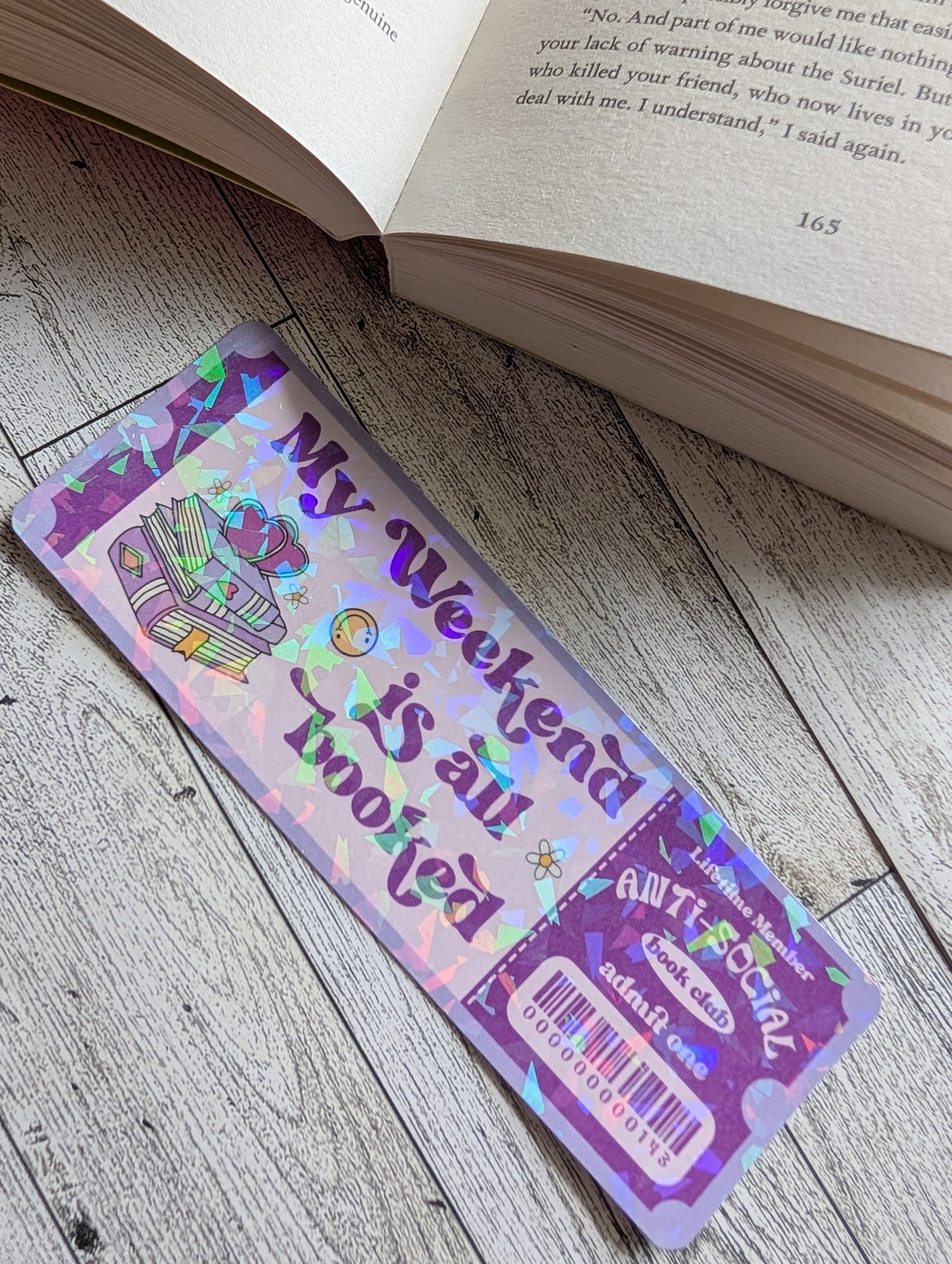“Weekend Is Booked” Bookmark – Funny Book Lover Gift