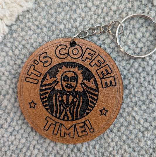 It's Coffee Time - Beetlejuice keychain