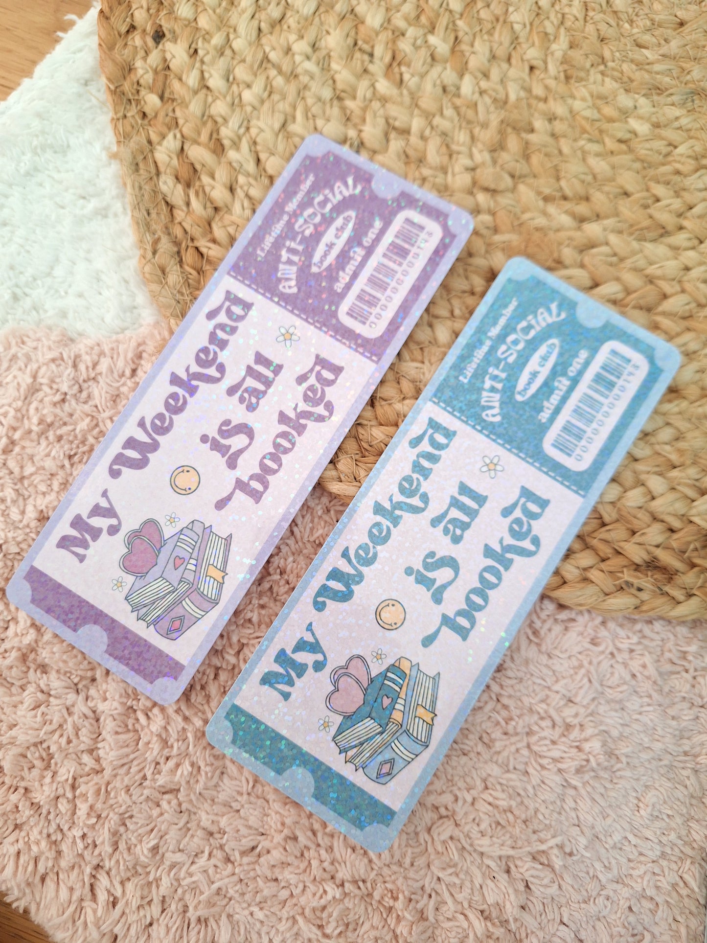 “Weekend Is Booked” Bookmark – Funny Book Lover Gift